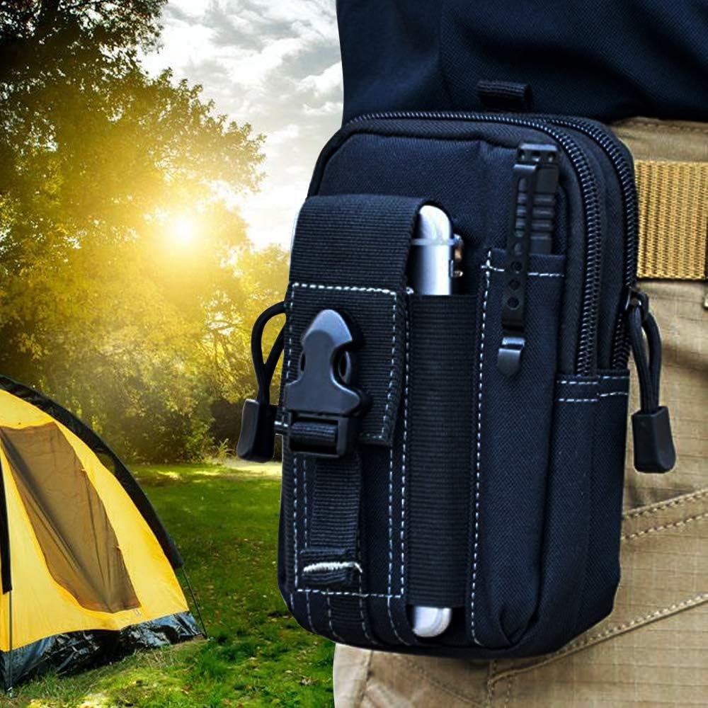 Hunting Outdoor - กระเป๋าคาดเอวแบบยุทธวิธี Molle กระเป๋าคาดเอวทหาร EDC อุปกรณ์จัดเก็บเครื่องมือ ซองใส่โทรศัพท์
