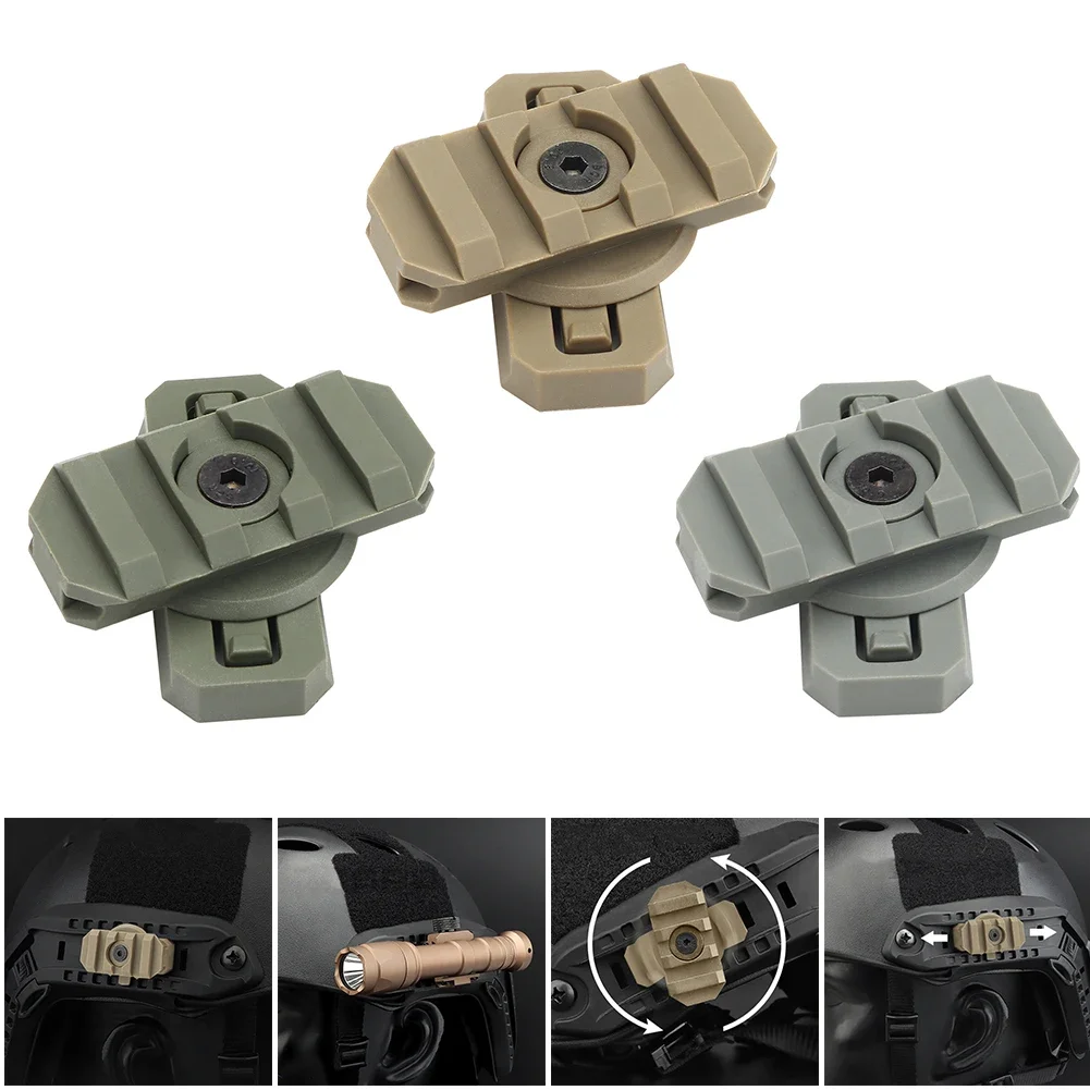 Outdoor Hunting Guide - 2pcs หมวกกันน็อคยุทธวิธี Side Rail Mount Adapter