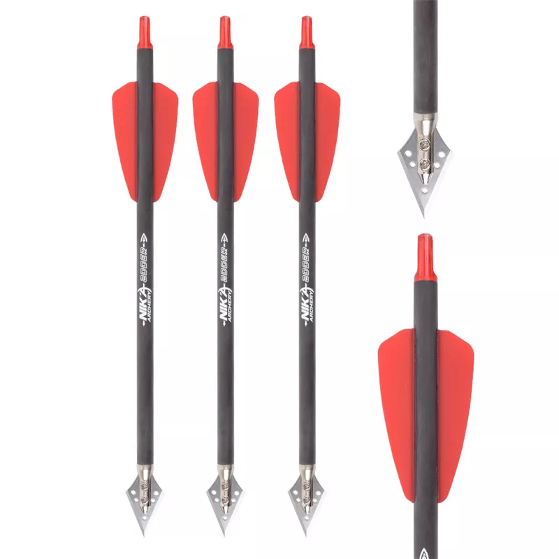 Crossbow Bolt Broadhead - 3-6 ชิ้น 7.5in Crossbow Bolts ลูกศรคาร์บอน
