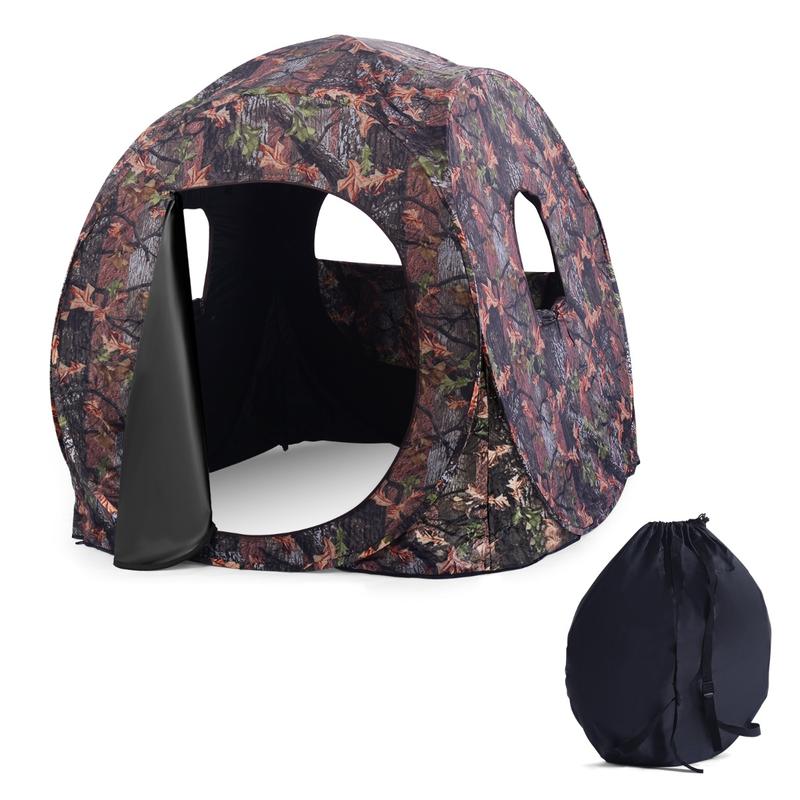 Hunting Outdoor - เต็นท์ล่าสัตว์แบบป๊อปอัพ 3 คน, ผ้า PU Oxford,
