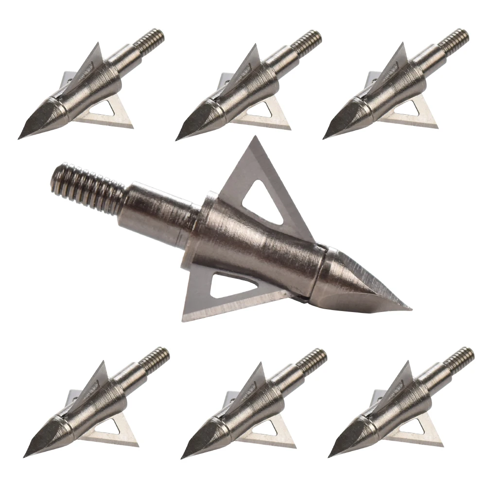 Crossbow Bolt Broadhead - หัวลูกศรสำหรับล่าสัตว์ 12 ชิ้น แบบ 3 ใบมีด