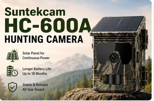 Outdoor Hunting Videos - กล้องติดตามสัตว์ป่าพลังงานแสงอาทิตย์ 50MP 4K พร้อมระบบมองเห็นกลางคืน ตรวจจับความเคลื่อนไหว 0.3