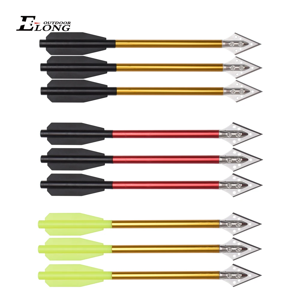 Crossbow Bolt Broadhead - 3PCS อลูมิเนียม Crossbow Bolts ลูกศร 6.5