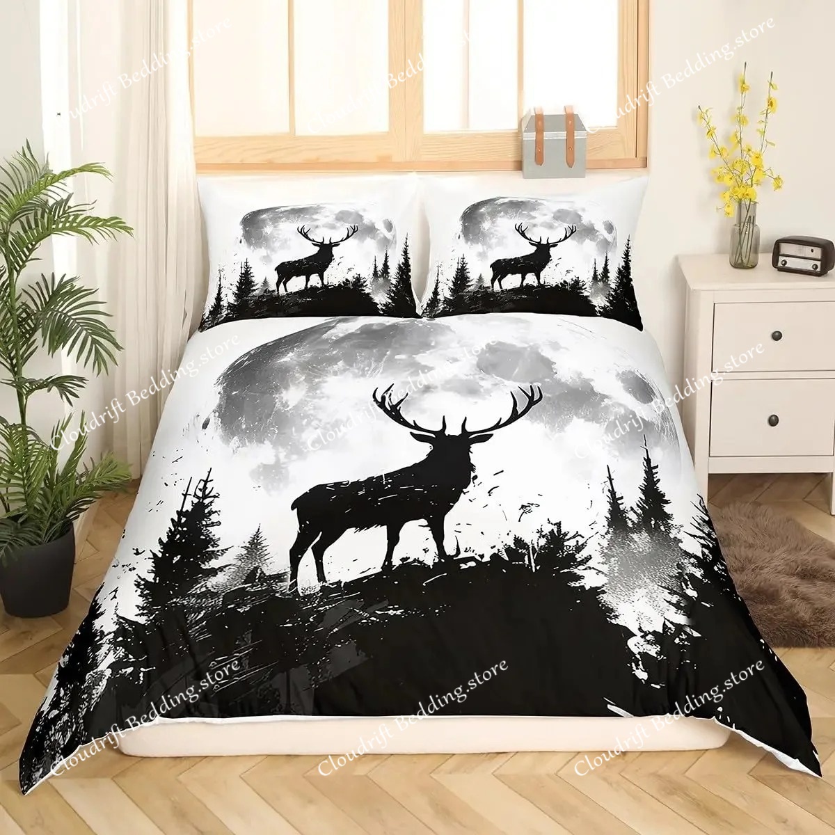 ชุดผ้าปูที่นอนลายกวางเอลค์ ขนา - Hunting And Camping In Forest บทวิจารณ์และราคา