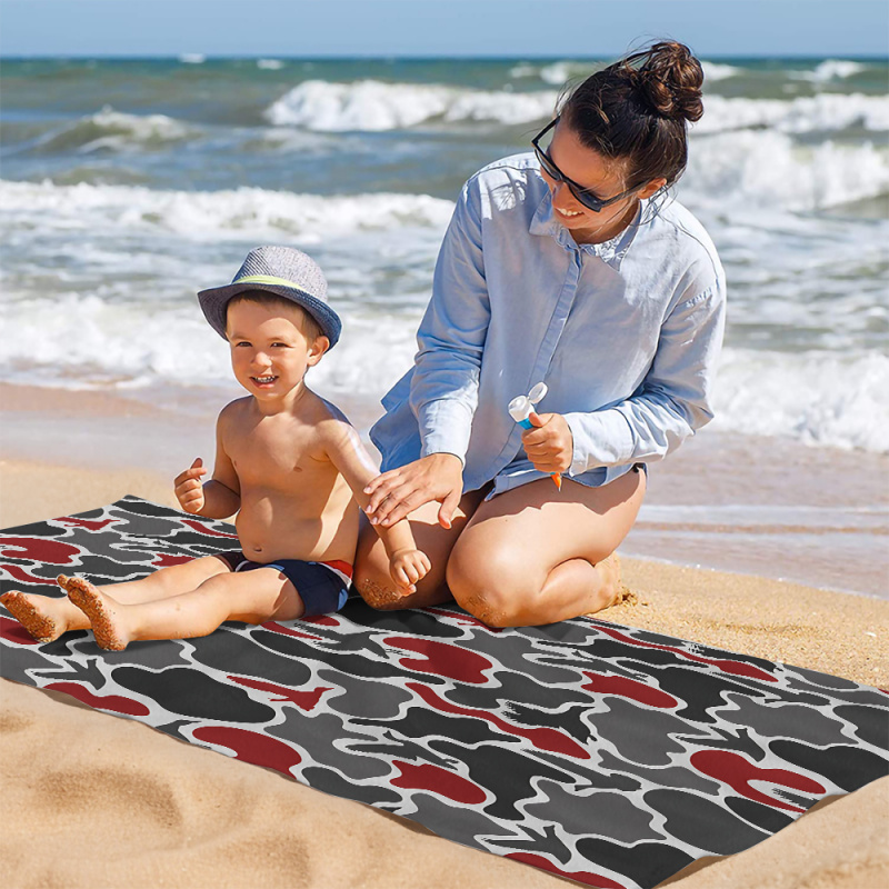 ผ้าขนหนูชายหาดลายพรางสีแดงขนาด - Outdoor Hunting Blanket บทวิจารณ์และราคา