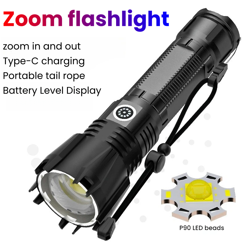 ไฟฉาย LED P90 กำลังสูง TYPE-C  - Hunting Outdoor บทวิจารณ์และราคา