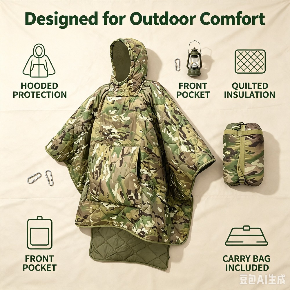 ผ้าห่มลายพรางกันน้ำพร้อมฉนวนกั - Outdoor Hunting Blanket บทวิจารณ์และราคา