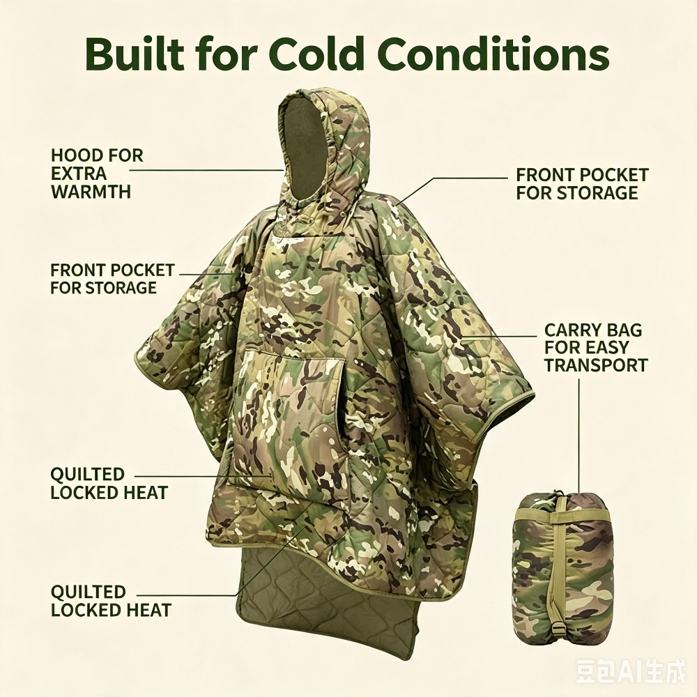 ผ้าห่มลายพรางกันน้ำพร้อมฉนวนกั - Outdoor Hunting Blanket บทวิจารณ์และราคา