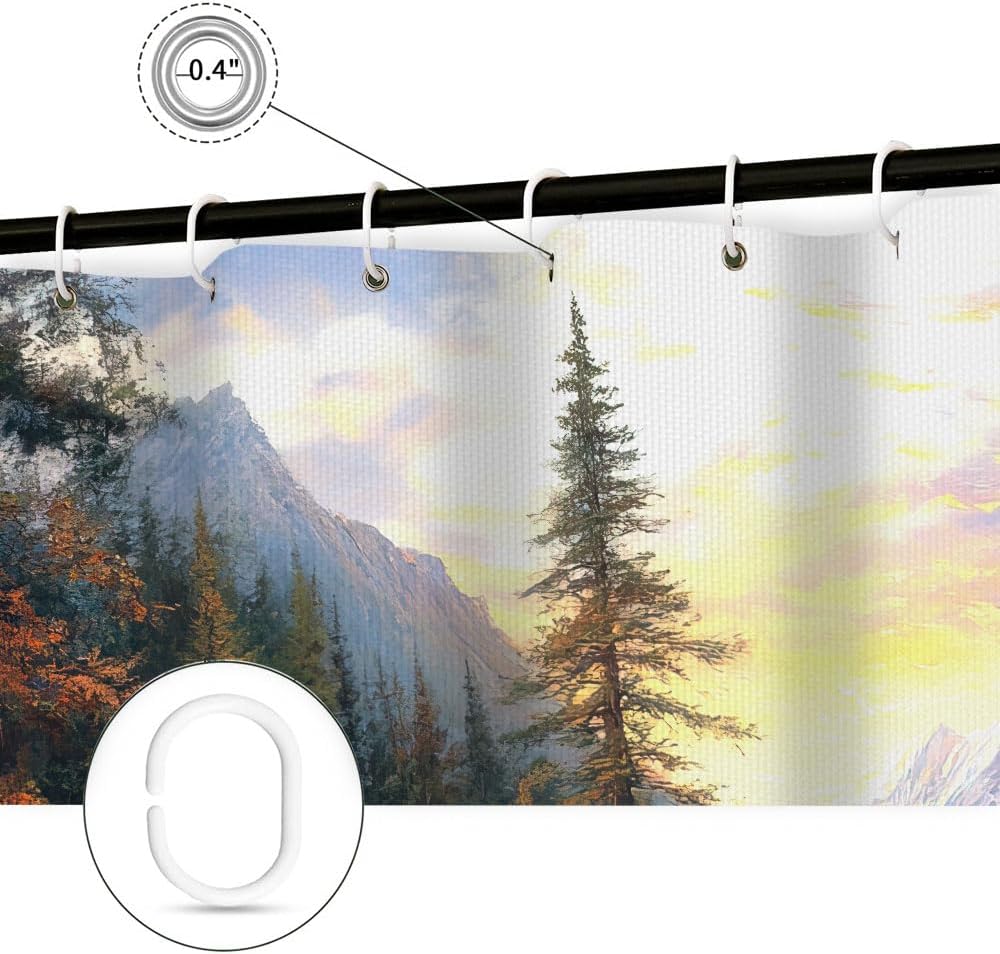 ม่านอาบน้ำลายกระท่อมชนบทพร้อมล - Hunting And Camping In Forest บทวิจารณ์และราคา