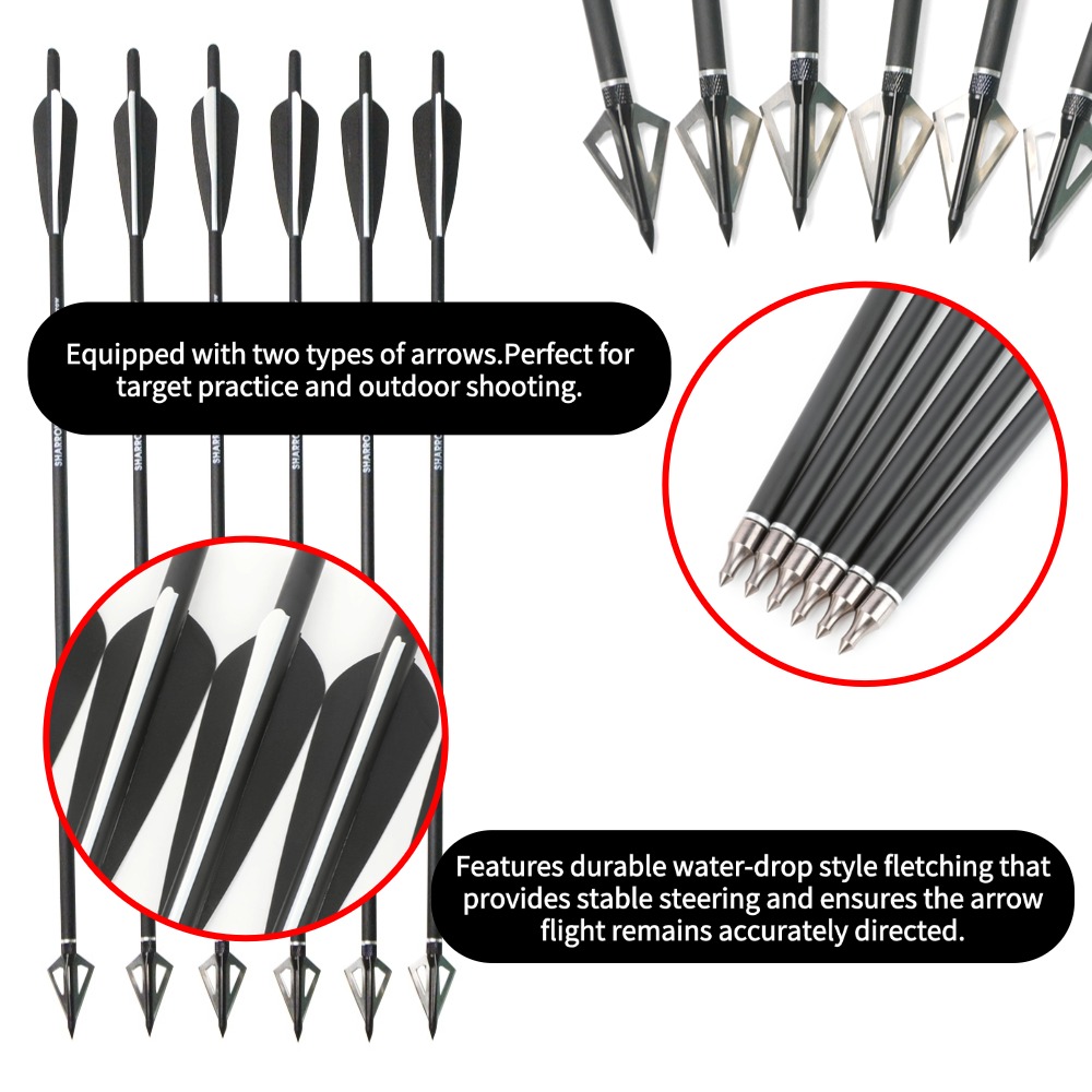ลูกศรคาร์บอนสำหรับธนูครอสโบว์  - Crossbow Bolt Broadhead บทวิจารณ์และราคา