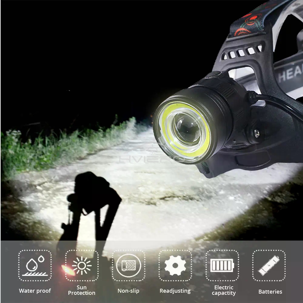 T6 โคบไฟฉายไฟหน้า USB LED ไฟหน - Hunting Outdoor Jobs บทวิจารณ์และราคา