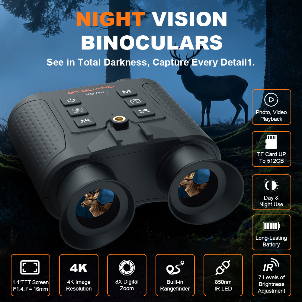 กล้องส่องทางไกลมองกลางคืน 4K ซ - Outdoor Hunting Videos บทวิจารณ์และราคา